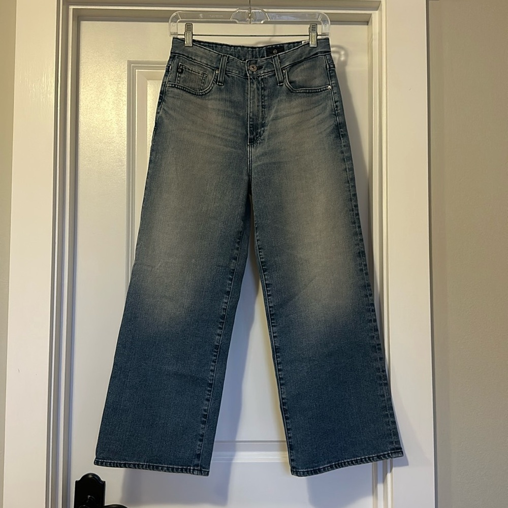 AG The Etta high-waisted wide-leg crop